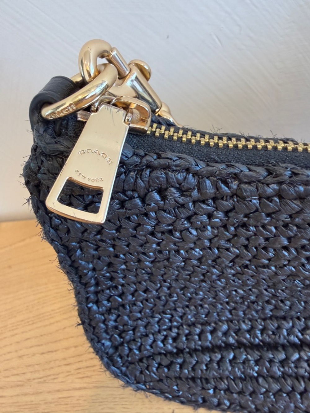 Coach Woven Black Teri Bag - Picture 5 of 5